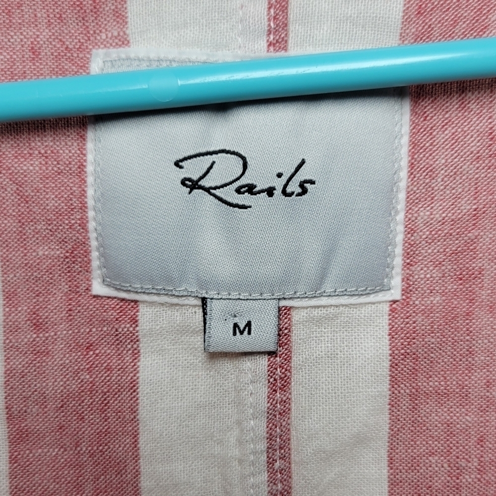 Rails Seville Striped Tie-Front Cropped Button-Down Size Medium - Picture 12 of 12